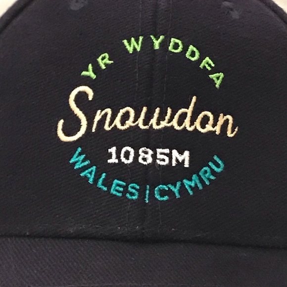 Snowdon Wales Adjustable Black Euro Travel Baseball Cap - Picture 12 of 12